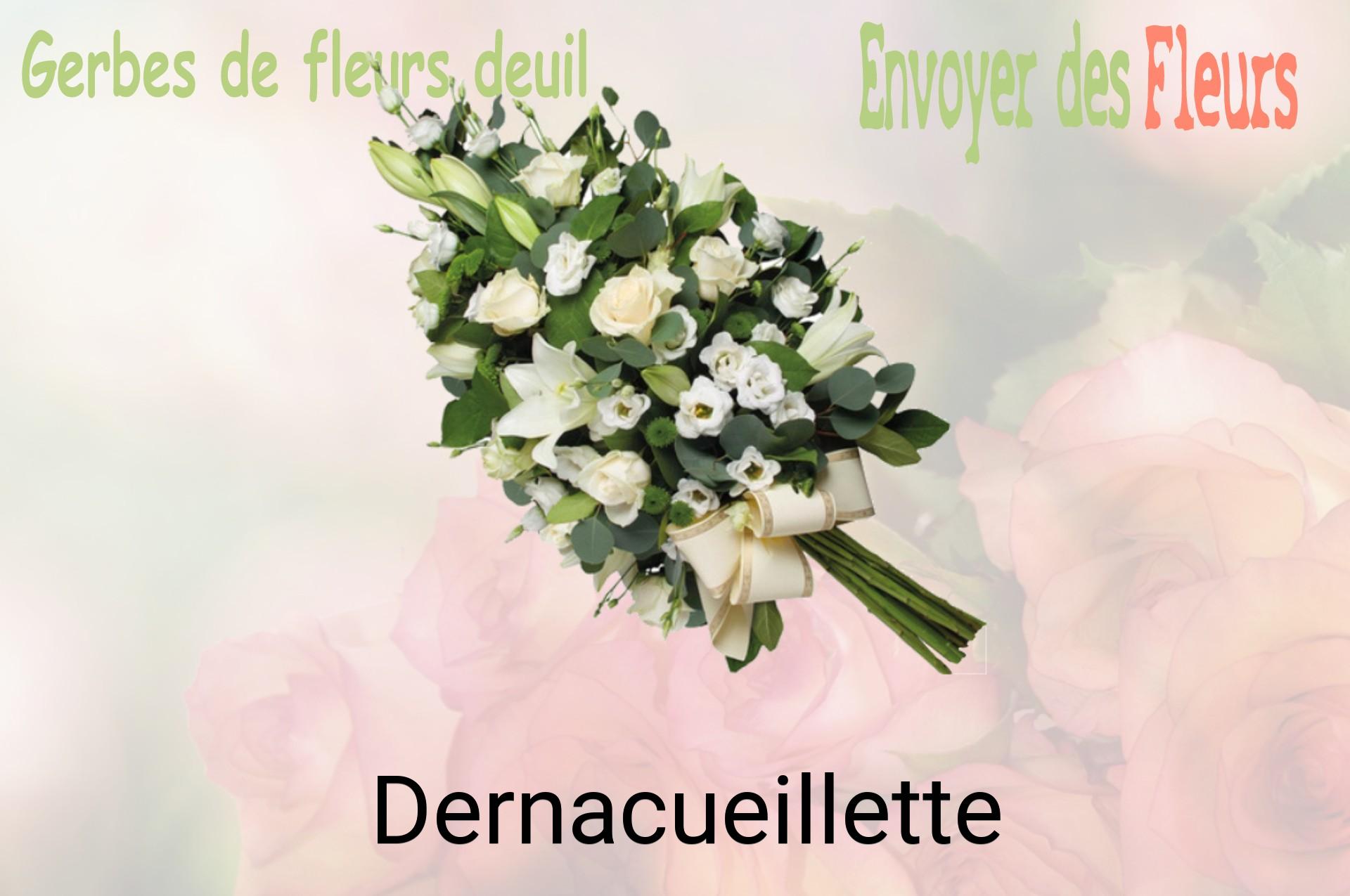 Gerbe de fleurs de deuil livrée à Dernacueillette
